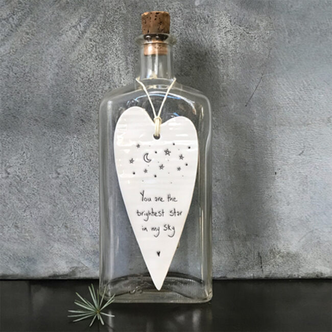 WOBBLY LONG HEART ''BRIGHTEST STAR'' 13.7X6X0.5CM - Image 3