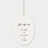 PORCELAIN HANGER ARROW ''BE BOLD BE BRAVE BE YOU'' 5.5X8X0.5CM