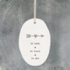 PORCELAIN HANGER ARROW ''BE BOLD BE BRAVE BE YOU'' 5.5X8X0.5CM - Image 2