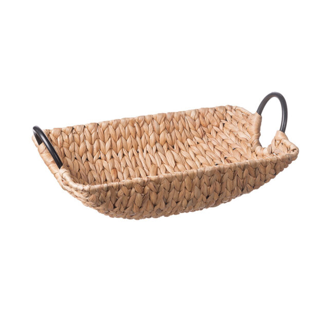 RECTANGULAR HYACINTH BASKET ''NAIMA'' 42X25.5XH15.5CM