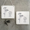FLORAL TOKEN ''YOU ARE THE FRIEND'' WHITE 10X10X0.5CM - Image 3