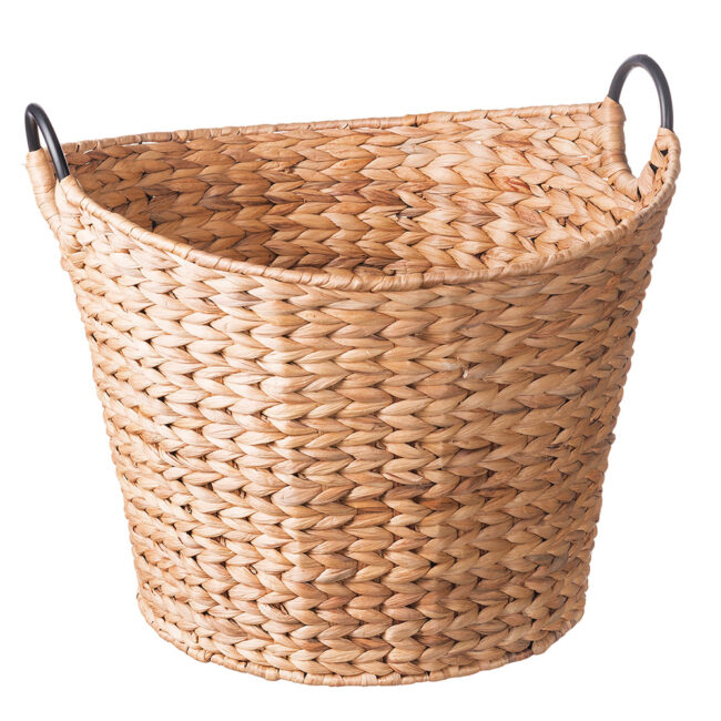 ROUND HYACINTH BASKET ''NAIMA'' 46.5X40.5XH39CM