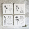 FLORAL TOKEN ''BE FEARLESS'' WHITE 10X10X0.5CM - Image 3