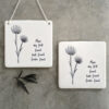 FLORAL TOKEN ''MUM MY FIRST FRIEND'' WHITE 10X10X0.5CM - Image 2