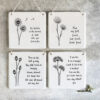 FLORAL TOKEN ''THOSE WE LOVE'' WHITE 10X10X0.5CM - Image 2