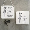 FLORAL TOKEN ''THOSE WE LOVE'' WHITE 10X10X0.5CM - Image 3