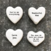 HEART TOKEN ''ONES WE LOVE'' WHITE 4X4X1.5CM - Image 3