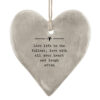 RUSTIC HANGING HEART ''LIVE LIFE TO THE FULLEST'' 9.5X8.5X0.4CM
