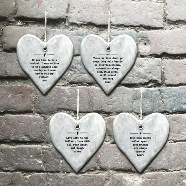 RUSTIC HANGING HEART ''LIVE LIFE TO THE FULLEST'' 9.5X8.5X0.4CM - Image 3