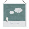 SQUARE SIGN 'MY FAVOURITE PLACE IS IN YOUR HUG' 18X18X0.4CM
