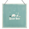 SQUARE SIGN 'BABY BOY' BLUE 21X21X0.3CM
