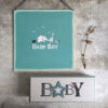 SQUARE SIGN 'BABY BOY' BLUE 21X21X0.3CM - Image 2