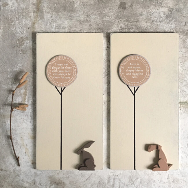 TALL TREE SIGN-HARE ''I MAY NOT ALWAYS BE THERE'' 20X10X1CM - Image 3