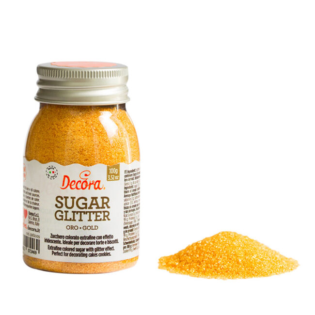 GLITTERED SUGAR GOLD 100G