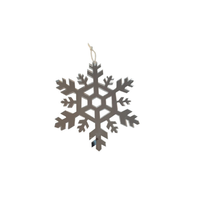 SNOWFLAKE PLEXIGLASS SILVER 10CM