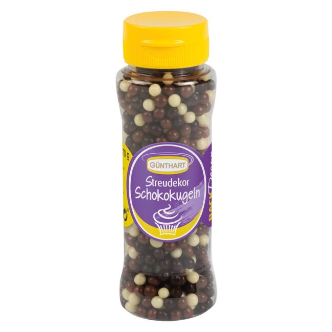CRUNCHY PEARLS CHOCOLATE BROWN, WHITE 70G 49X49X145MM