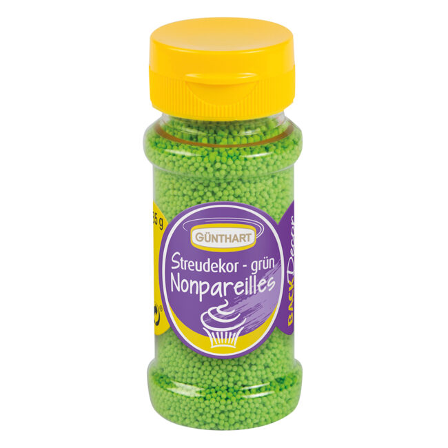 SUGAR TOPPINGS NONPAREILLES GREEN 85G 45X45X110MM