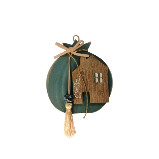 WOODEN DECOR POMEGRANATE "ΕΛΠΙΔΑ" CIEL 9.5X10CM
