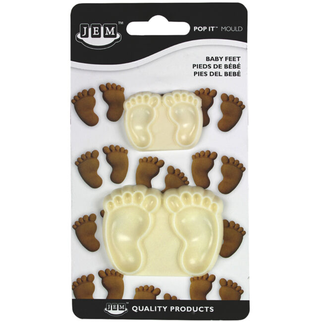 SET OF 2 JEM POP IT BABY FEET MOULDS 40X53MM & 26X35MM - Image 5