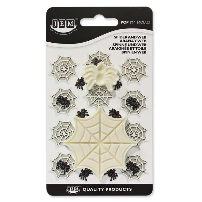 SET OF 2 SPIDER & WEB MOULDS JEM POP IT 49X40MM & 31X26MM - Image 3