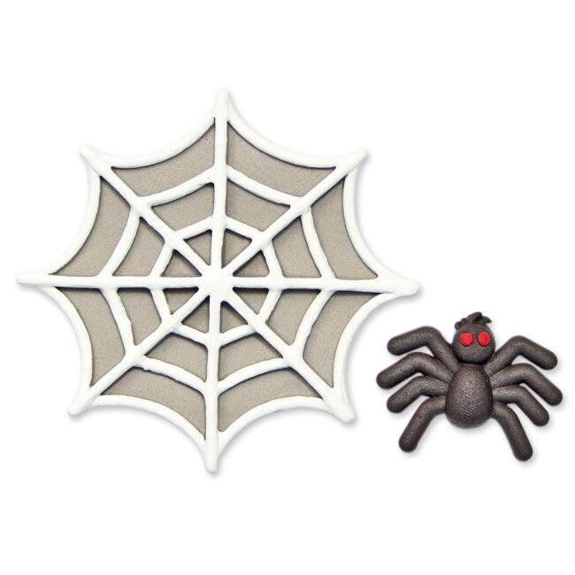 SET OF 2 SPIDER & WEB MOULDS JEM POP IT 49X40MM & 31X26MM - Image 4