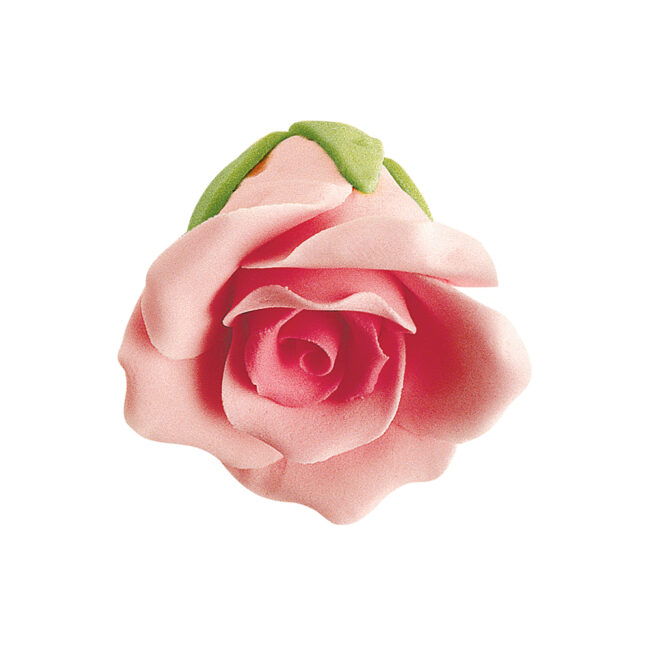 SUGAR MEDIUM ROSES PINK WITH GREEN 40MM 30PCS - Image 3
