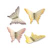 FINE SUGAR BUTTERFLIES (4 DESIGNS) 57X42X17MM 24PCS
