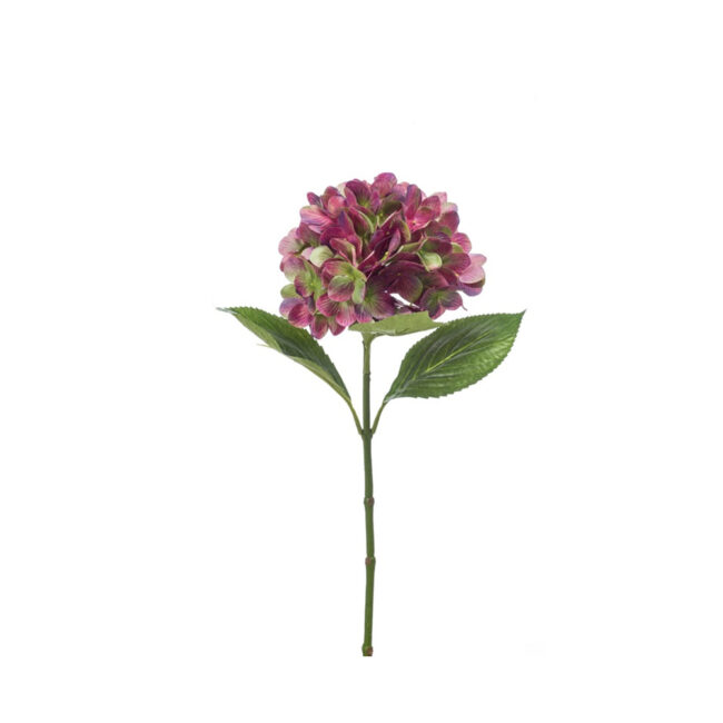 HYDRANGEA STEM PURPLE & GREEN 67CM