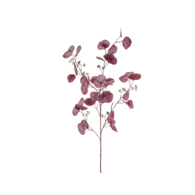 EUCALYPTHUS BRANCH SPRAY BURGUNDY 110CM