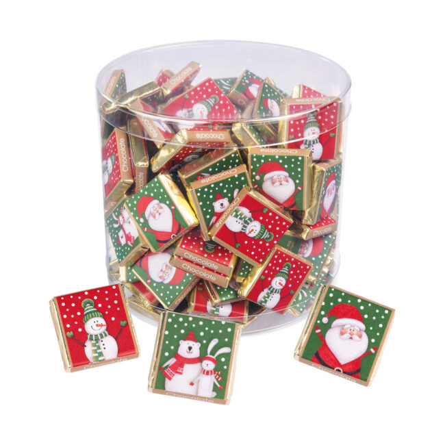 CHRISTMAS CHOCOLATE NAPOLITAINS 35X3MM 135PCS