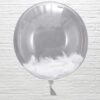 GIANT ORB BALLOONS 18'' FEATHER FILLED WHITE 3PCS - Image 2