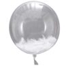 GIANT ORB BALLOONS 18'' FEATHER FILLED WHITE 3PCS