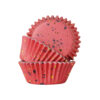 BAKING CUPS RED & GOLD FLECKS 50X70XH28MM 30PCS