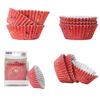 BAKING CUPS RED & GOLD FLECKS 50X70XH28MM 30PCS - Image 2