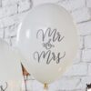 BOHO BALLOONS 'MR & MRS' WHITE 12'' 10PCS