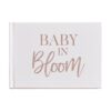 GUEST BOOK 'BABY IN BLOOM' WHITE 32 PAGES FOILED ROSE GOLD 22XH16CM