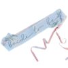 THIN FLORAL SASH 'BRIDE TO BE' 155CM & PINK VELVET RIBBON