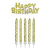 HAPPY BIRTHDAY PLAQUE & 16 CANDLES GOLD