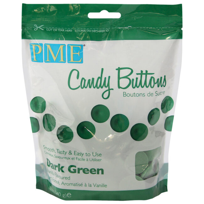 CANDY BUTTONS DARK GREEN 340GR