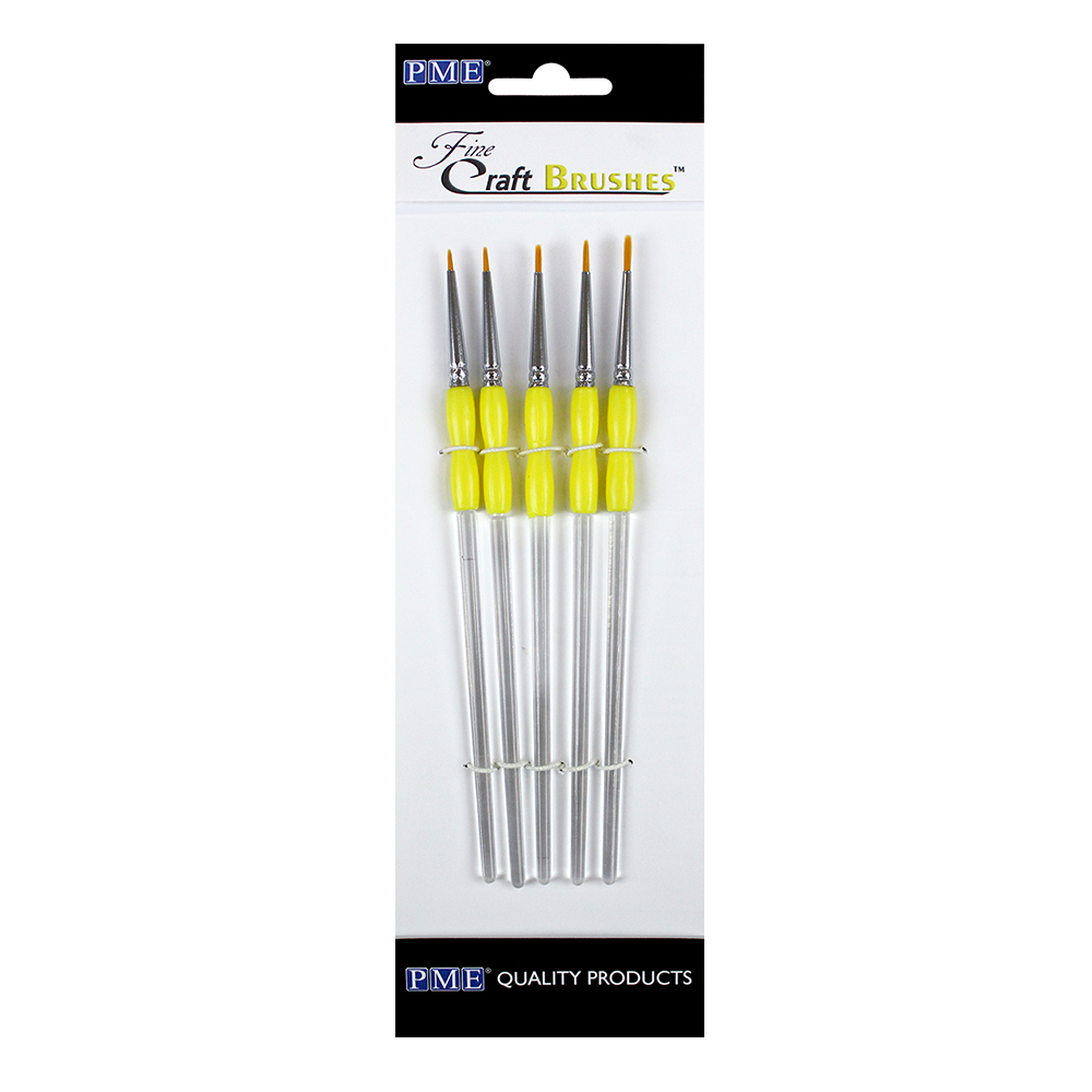 SET OF 5 FINE CRAFT BRUSHES 1-2MM - Pergamos