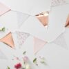 PARTY BUNTING 27 FLAGS IN 4 DESIGNS FLORAL ROSE GOLD 3.5M - Image 2