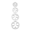 SET OF 4 FIVE PETAL FLOWER CUTTERS