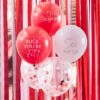 BALLOONS BUNDLE NAUGHTY ROSE GOLD, RED & LIGHT PINK 12'' 5PCS - Image 2