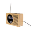 ALARM CLOCK RETRO RADIO BAMBOO 16X7XH10CM