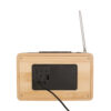 ALARM CLOCK RETRO RADIO BAMBOO 16X7XH10CM - Image 3