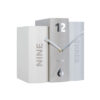 TABLE CLOCK BOOK BLACK & SILVER 20X15X20CM