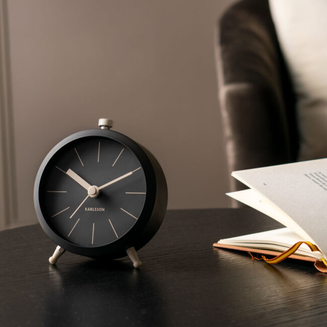 ALARM CLOCK BUTTON METAL MAT BLACK 9X6X10.5CM - Image 3