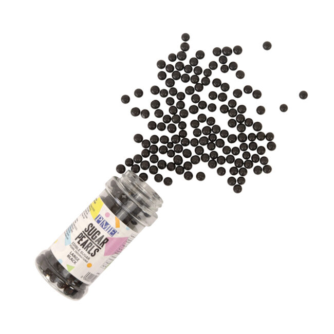 LARGE SUGAR PEARLS BLACK 90GR - Image 2