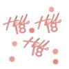 CONFETTI 'HELLO 18' 4CM & MINI CIRCLES 1CM ROSE GOLD 13GR