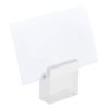 CLEAR ACRYLIC PLACE 4 CARD HOLDERS & 4 SQUARE PLACE CARDS 1.5X3X3CM